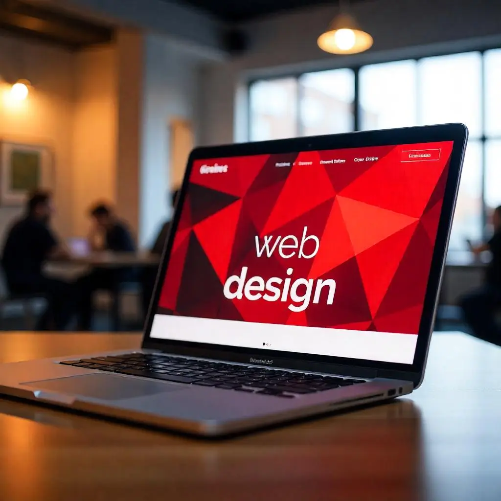 Modern office with a computer displaying web design on screen – Professional website design services in Dubai for creating visually appealing and user-friendly websites